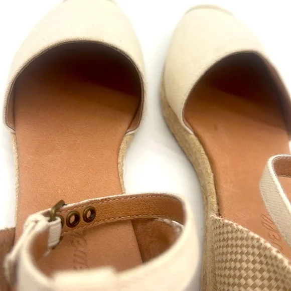 Madewell The Evelina Espadrille In Resourced Canvas In Cloud Lining Size 8 - Picture 14 of 16